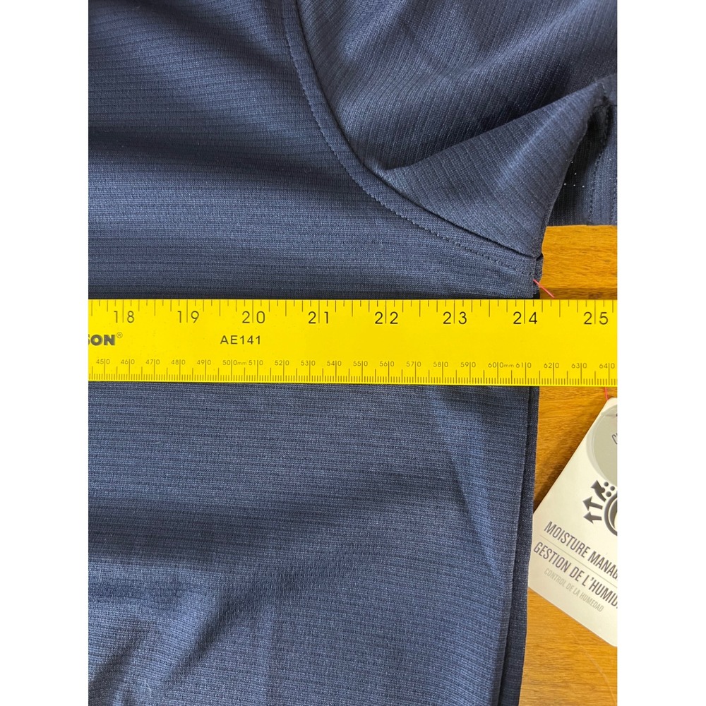Reebok Mens XL Performance Polo Shirt Navy Blue Short Sleeve Moisture Wick NWT - Picture 8 of 12